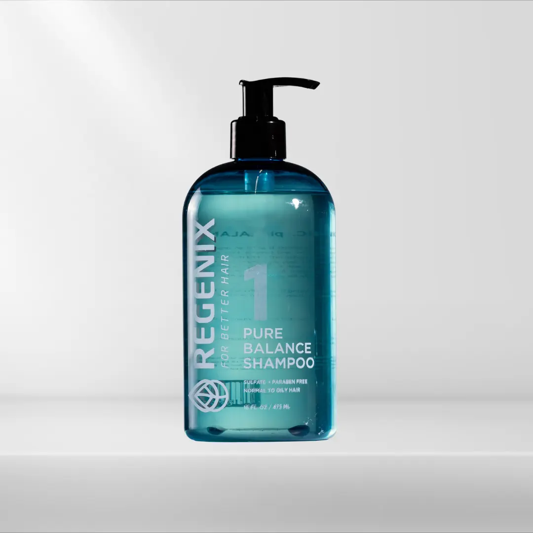 Regenix Pure Balance Shampoo- Ultra-Gentle for Normal to Oily Hair - 100% Natural Ingredients, pH Balanced, Free of Sulfates, Parabens, Dyes