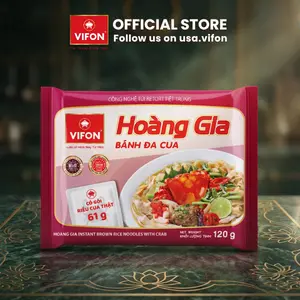 HOANG GIA Banh Da Cua/Brown Rice Noodle with Real Crab Pack 4.23 oz