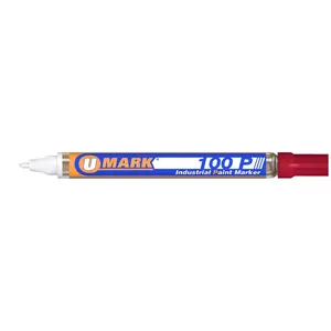 U-Mark  100P Fine Line Paint Marker, Red