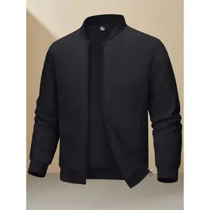 Men's Autumn Winter Jacket Casual Sports Streetwear Trendy Brand Outdoor Clothing with Hood Stylish Zip-Up Cardigan Zipper Closure Pocket Design Gift for Husband or BoyfriendGiftGift