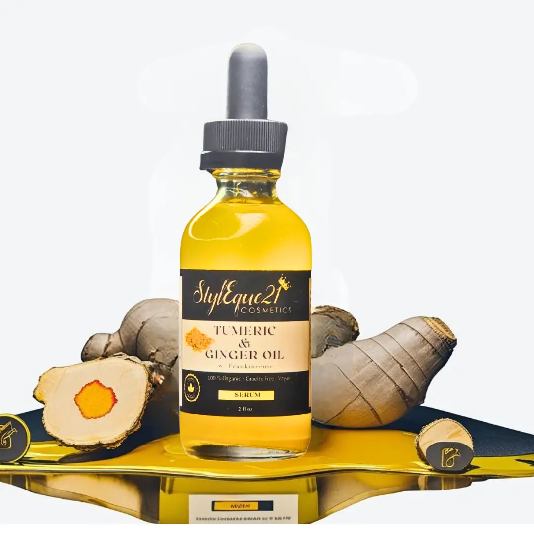 Turmeric & Ginger Body Fading Oil, Acne & Eczema Care, Lemon & Lavender Infused Body Care Oil, Cosmetic