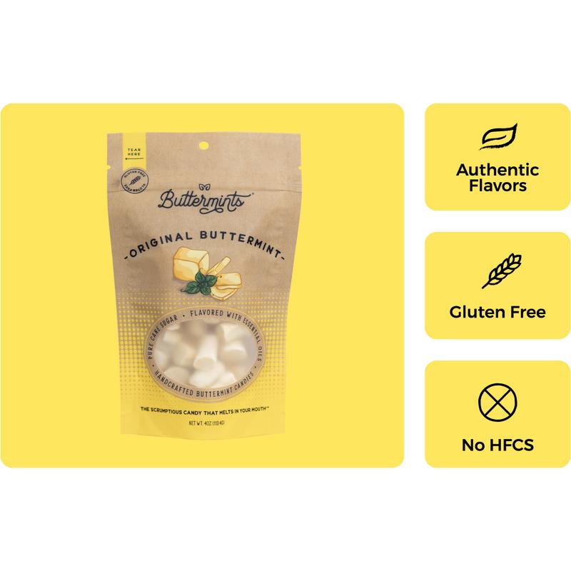 Buttermints Original | Butter Mints Yellow Gold Candy Soft Butter Taste | Unexpectedly Scrumptious