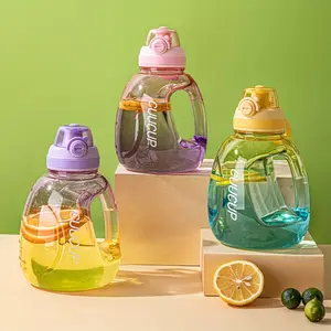 Large Capacity Transparent Gradient Color Water Bottle - Durable PC Material, Smooth Surface, Leak-proof Cap, Great for Fitness, Hiking, Travel and Outdoor Adventures, Fitness Hydration, Fashionable Water Bottle, Leak-proof Design