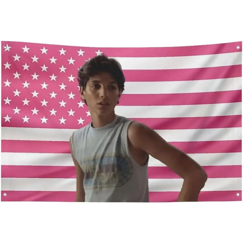 Tapestry America Funny Ralph Pink Flag   Wall Hanging Poster Holiday Gift Wall Macchio Decor Bedroom Living Room Dorm Concert