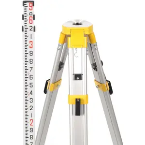 Lightweight  Surveying Tripod 62.2" with 5/8-Inch 11-Threaded Flat  and Dual Lock,9 FT Dual Sided Telescopic  Grade Rod for Precise Construction Measurement,Land Surveying