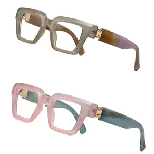 Unisex Full-Rim Rectangle Reading Glasses - Stylish Plastic Polycarbonate Frames, Lightweight Durable, Suitable for Daily Use & PC/TV Viewing, Ideal Christmas Gift