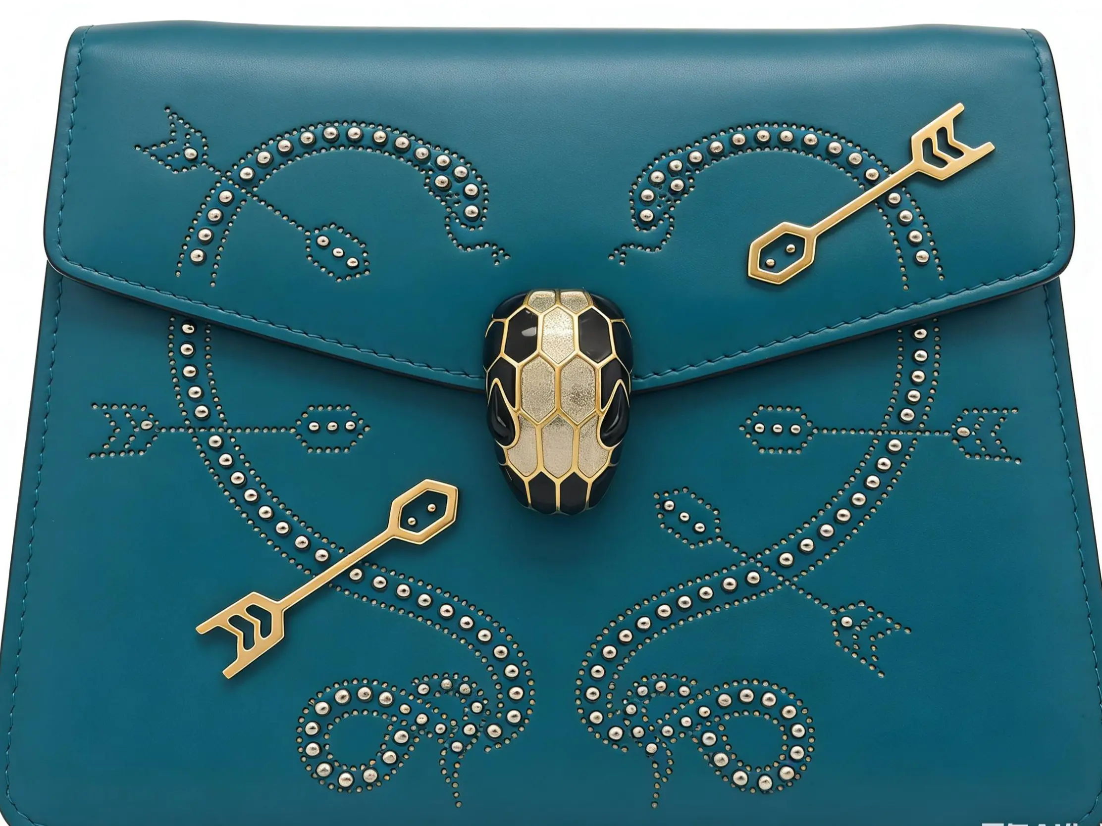 Pre-owned Bvlgari Turquoise Valentine's Day Limited Edition Crossbody Bag Chain Design, 20*4*15.5cm, Special Edition Accessory, th260311194