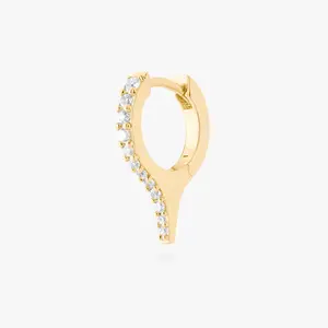 Studs Pave Spike Huggie