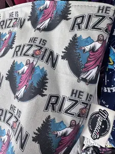 “He Is Rizzin” Reversible Tote Bag