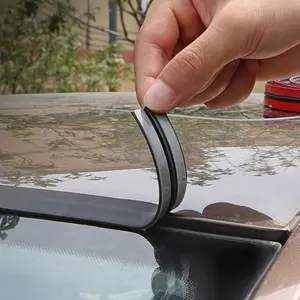 200cm Durable Rubber Weatherproof Pinstriping Tape for Front Windshield, T-Type Sealant for Sunroofs and Rear Windshields, Compatible with Multiple Models