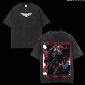 Night Lords "Grimdark Legacy Edition" Washed Tee | Acid-Washed Heavyweight Cotton | Warhammer 40K Chaos Marine Streetwear | Elite Adeptus Astartes Merch 4
