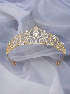 Elegant Alloy Rhinestone Crown Headpiece Tiara for Women, Wedding Hair Accessories, Perfect for Weddings Parties Special Occasions, Durable Fashion Accessory