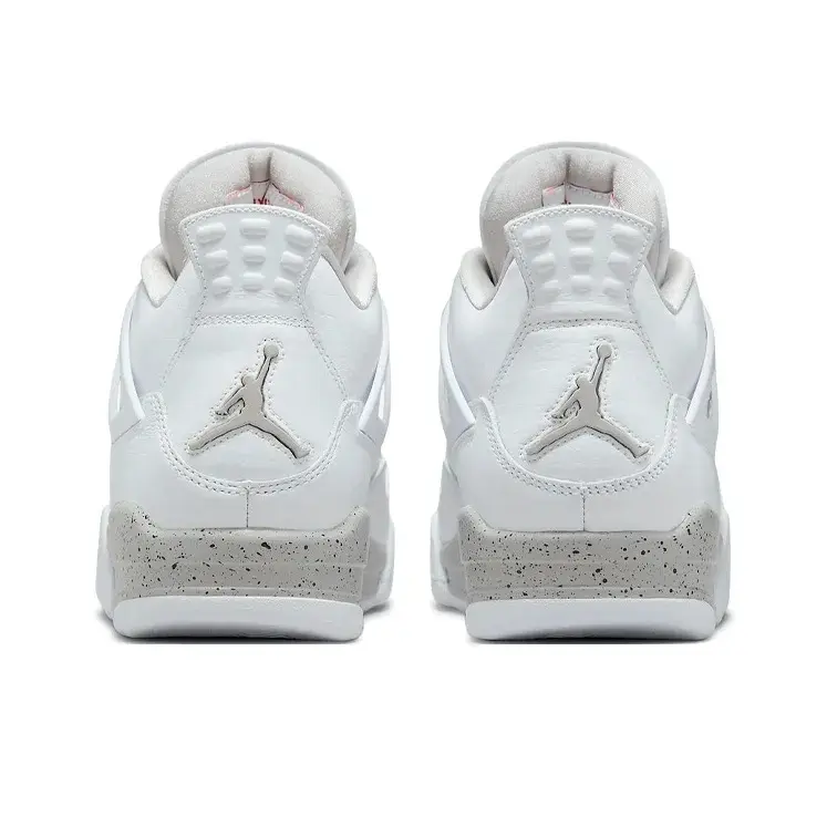 White Mid-Top Sneakers with Grey Accents