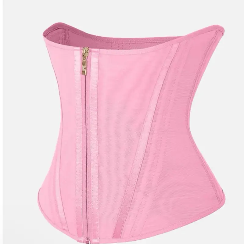 Waist Trainer in Pink with Zipper Detailing - Product Title