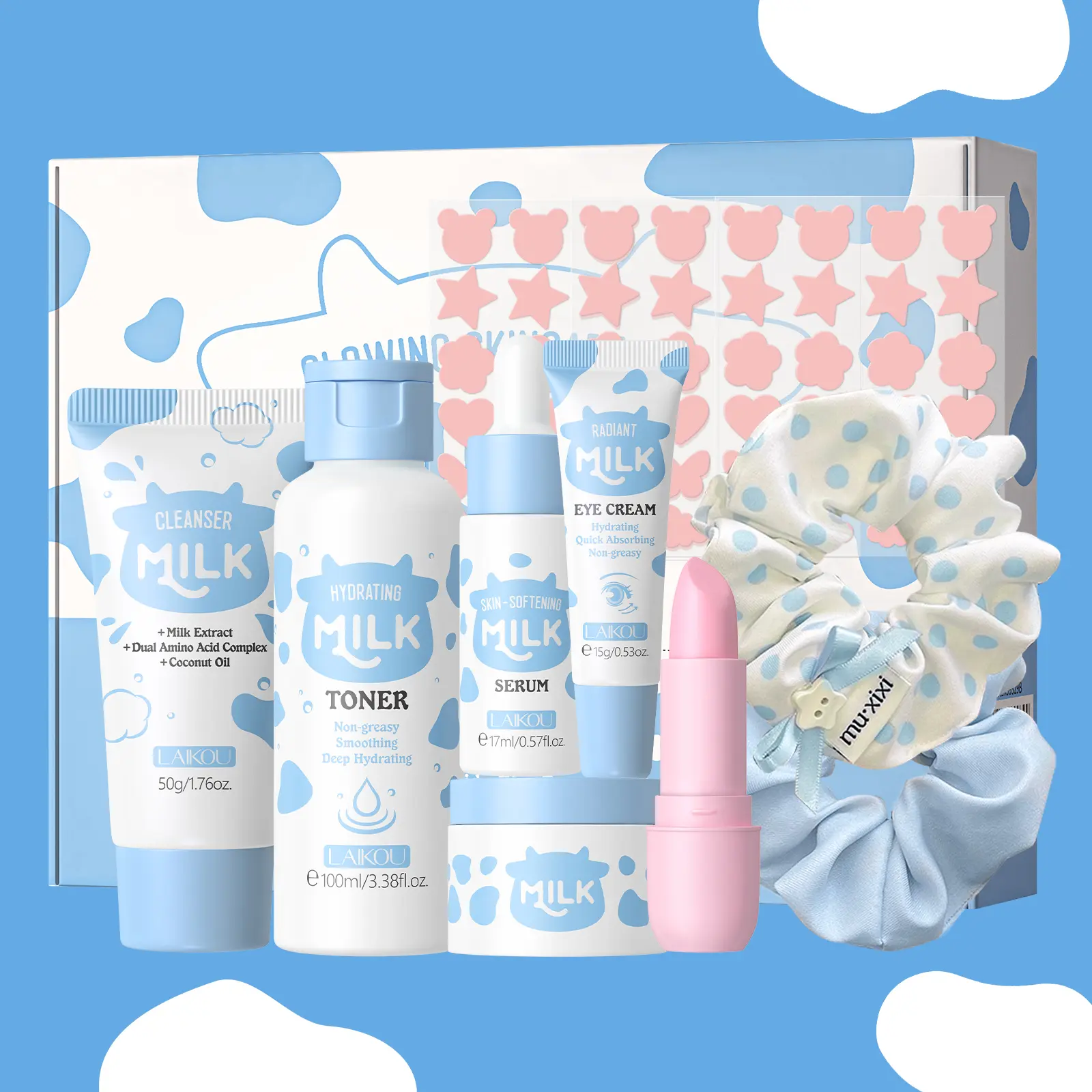 LAIKOU Milk Skincare Gift - Hydrating & Nourishing With Milk