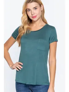 Blue Pocket Tee
