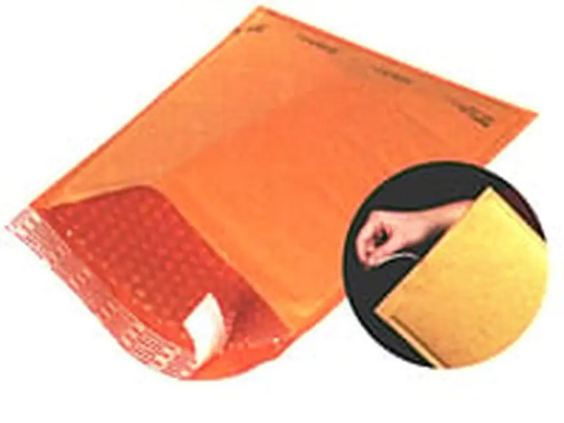 Box Partners B851SSTT Recycled Golden Kraft Bubble Envelopes, 4 in. x 8 in. 000 Self-Seal Mailers with Tear Strip - Light-Weight Protection for Package Delivery, Mailers for Products & Office Postal Supplies