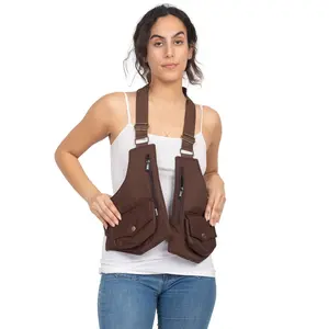 Steampunk Canvas Vest Bag with Zip Pockets – Unisex Chest Utility Harness, Festival Travel Bag, Cosplay Crossbody Shoulder Bag "