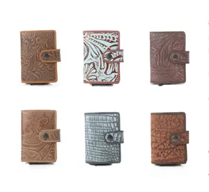 Myra Silver Creek Leather Credit Card Holder