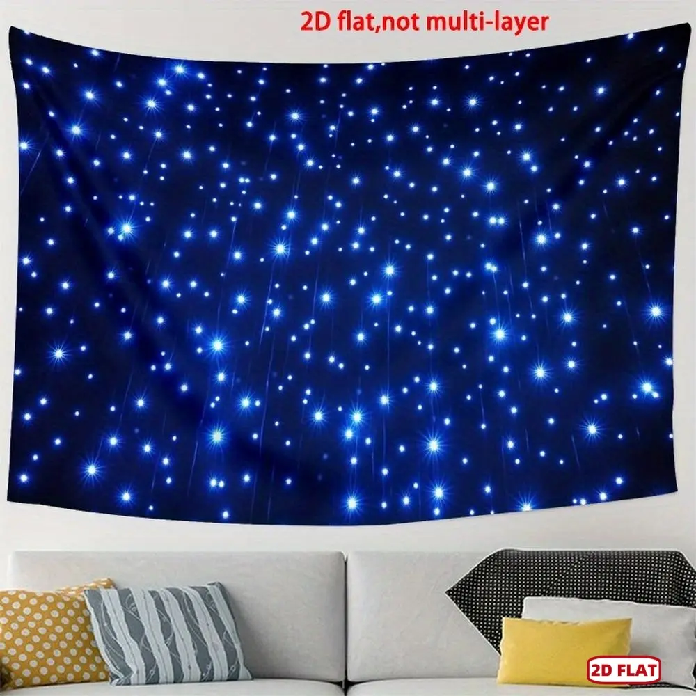 LED Starry Sky Backdrop Banner - 1pc DMX512 Star Curtain with Lighting Controller, No Electricity Needed, Durable Polyester Fabric for Weddings, Stage Events, Birthday Celebrations, Banners