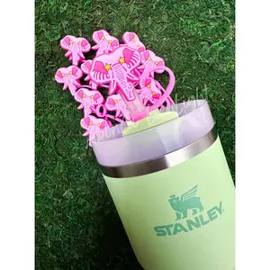 Preppy Pink Mascot™ Roll Tide Elephant Tumbler Straw Topper