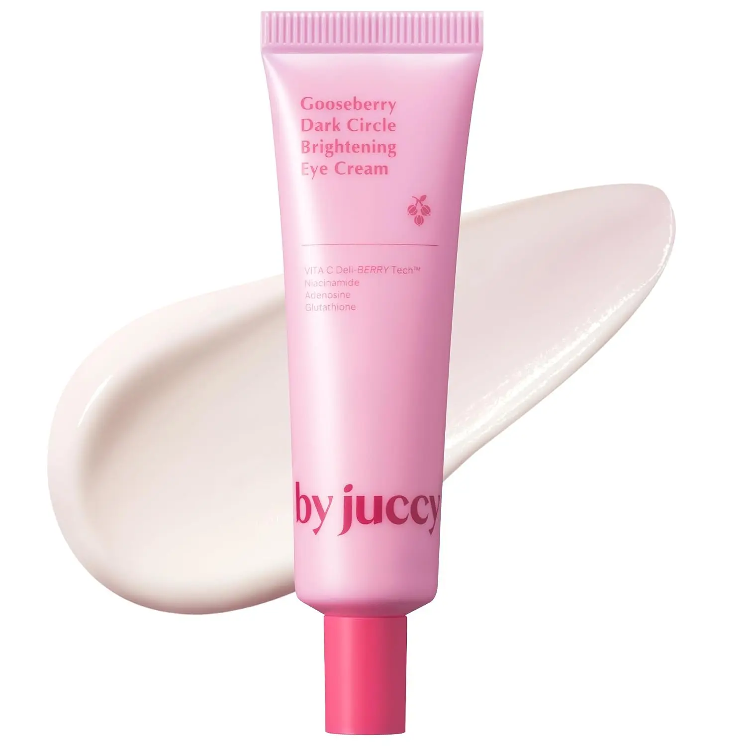 Gooseberry Dark Circle Brightening Eye CreamㅣFor Puffy Eye Bags, Wrinkles, Fine Lines | Vitamin C, Glutathione, PeptidesㅣAnti-aging Korean Skin Care | Korean Eye Cream | By Juicy | 1.01 Fl.oz
