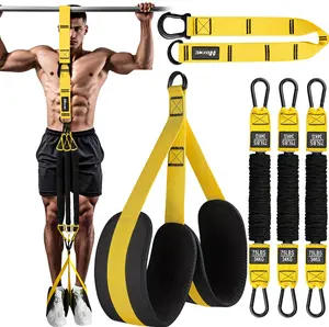 Adjustable Pull-Up Assist Bands, Heavy Duty Resistance Bands for Strength Training, Fabric Foot Loops, Knee Support, Patented Home Gym Workout Gear