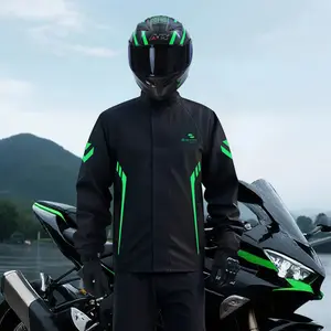 DON’T GET SOAKED! Full-Body Waterproof Riding Rain Suit, Thick Split Rain Gear, Windproof & Breathable Design, Ideal for Motorcycle, Fishing, Outdoor Use