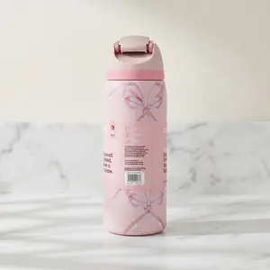Owala Sugar Plum Fairy 32oz FreeSip Water Bottle – Limited Holiday Edition Insulated Stainless Steel Tumbler, Leakproof Straw Lid