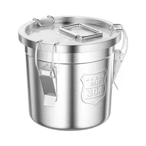 Stainless Steel 6 Liter Kitchen Food Storage Container with Lid Commercial Modern Grain Rice Flour Sugar Bin for Restaurants Hotels Cafes Food Service