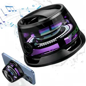 G300 Magnetic Bluetooth-compatible Speaker, Portable Wireless Speaker with Phone Holder, RGB Function Speaker for Camping, Parties and Computer Desktop Use, Audio