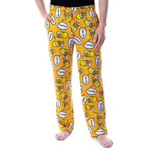 The Simpsons Men's Homer Simpson Bubble Thoughts Adult Loungewear Sleep Pajama Pants