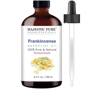 PURE Frankincense Essential Oil | 100% Pure and Natural Oil | Premium Grade Essential Oils for Hair Care, Home Diffusers, Skin, Aromatherapy, Massage and Humidifiers | 3.4 Fl Oz