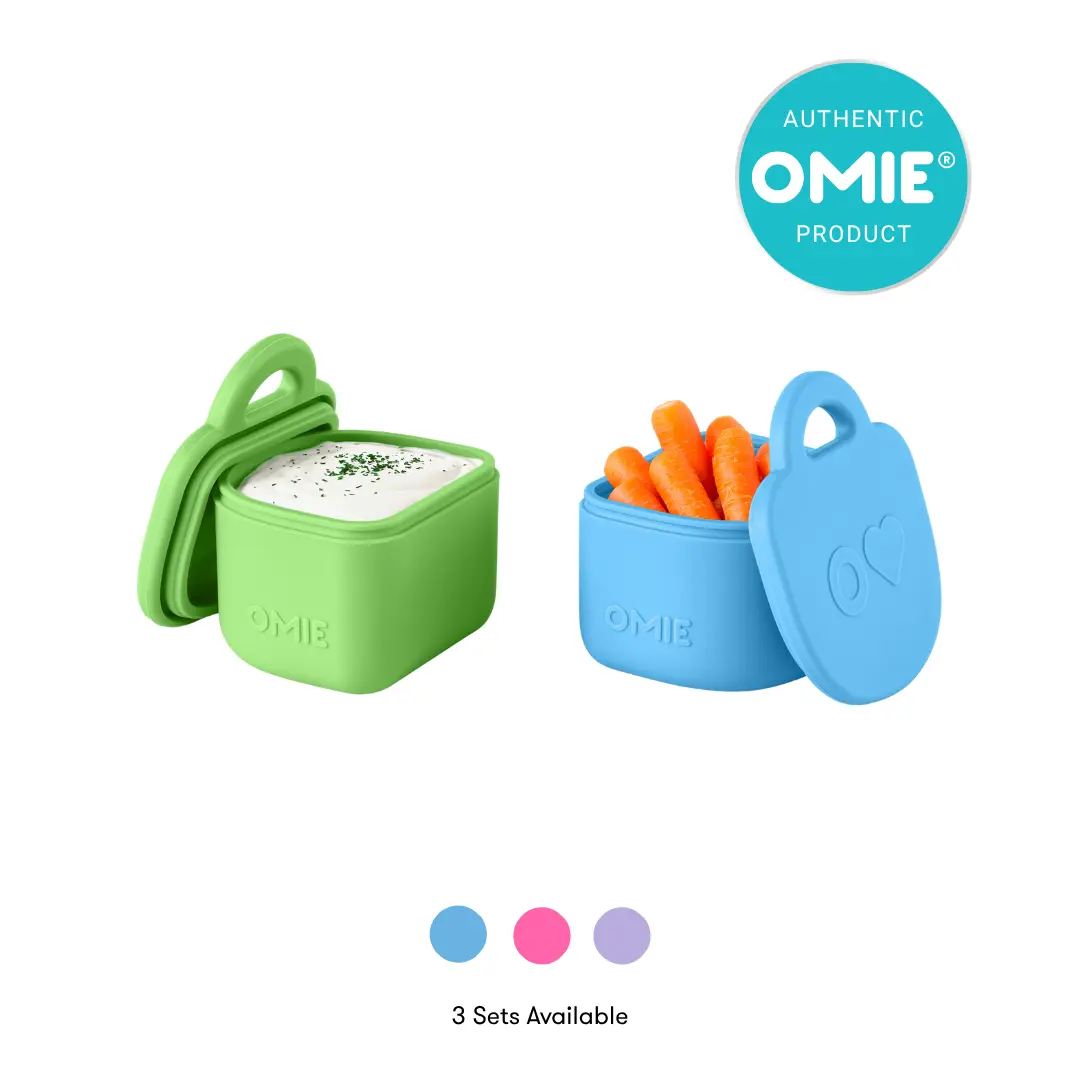 OmieBox® Lite Dip Containers - 2-Pack of 1.7 oz Leakproof Silicone Containers - TTS