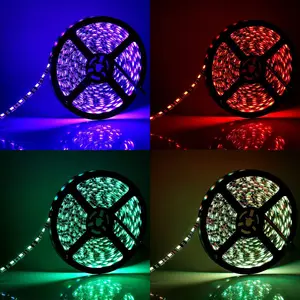 5050 Strip Light 300 LED 5M Non-Waterproof RGB High-Quality Mini Bulbs 12V Adapter 50000 Hours Lifespan Indoor Use