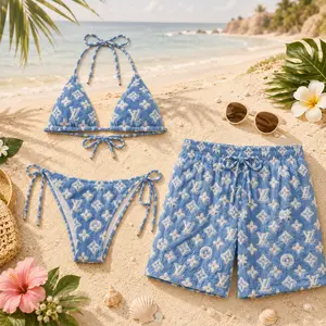 Signature Swim LO Matching Couple Swimwear Set 2026 - Viral Women’s Bikini & Men’s Shorts for Beach Vacation Gift