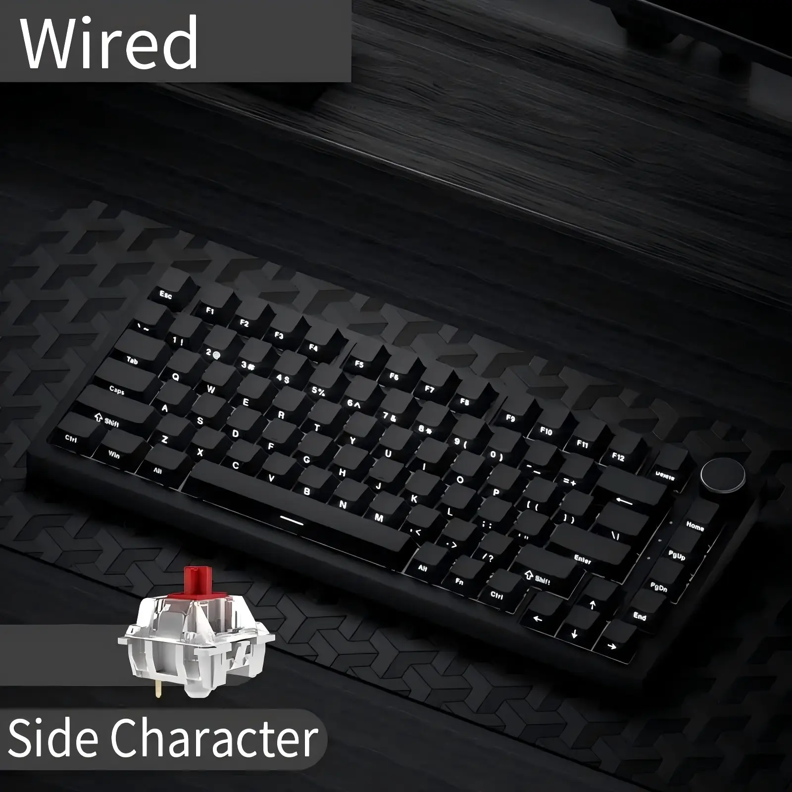 AJAZZ AK820 Wired Mechanical Keyboard, Hot Swappable Keyboard, Side Engraved Keycap Keyboard, Full Key Hot Swap Gasket Structure Keyboard, Gaming Keyboard for Gaming, Computer Game Hardware