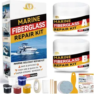 Marine Fiberglass Repair Kit for , Gel Coat Repair Kit for , Fiberglass Boat Repair Kit, Epoxy Filler for , Fiberglass Kit Fix Holes Chips Pit Cracks (Color Match)