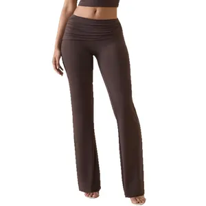 Women's High-Stretch, Breathable Flared Fitness Leggings — "Naked-Feel" High-Waist, Butt-Lifting & Slimming — Sports & Yoga Tights