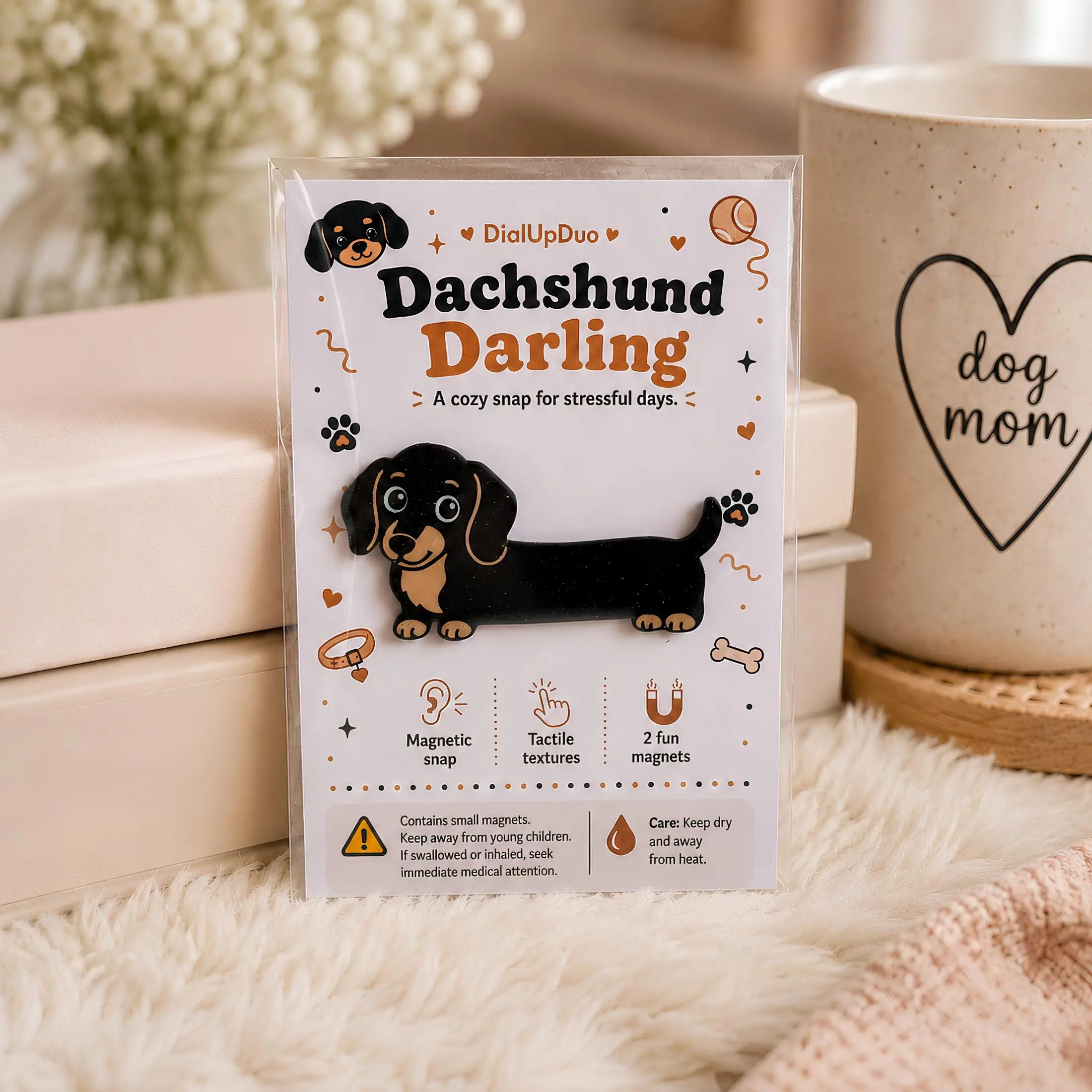 Dachshund Darling Magnetic Fidget | Wiener Dog Desk Gift