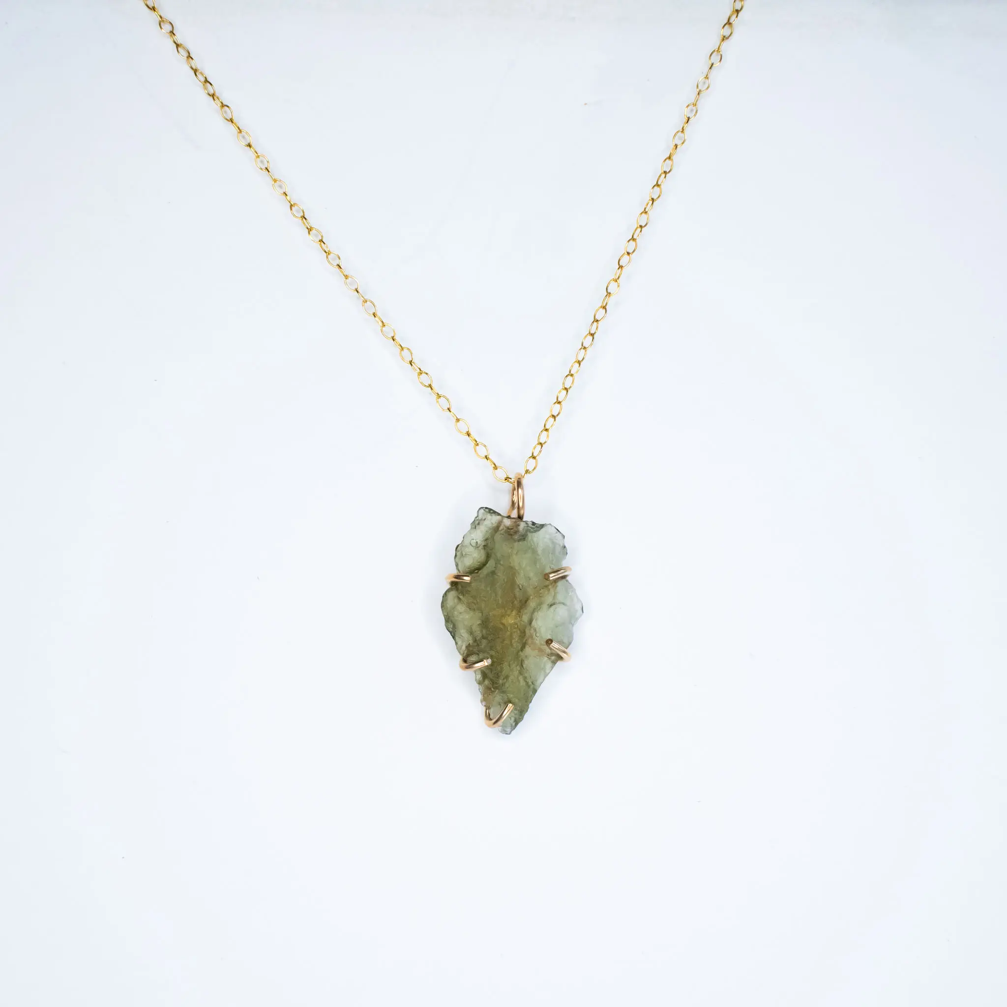 MOLDAVITE 14k Gold-filled Necklace with certificate of authenticity from Czech Republic, 0.5 gram - 1.5 gram Raw Moldavite pendant, real Moldavite from Chlum Czech Republic found in spring 2025, comes with gold-filled chain 14k of 18 inches.
