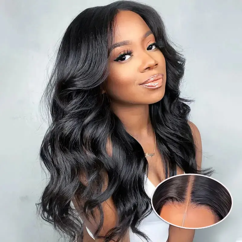 [Glueless Wig] MYLOCKME Brazilian Human Hair Body Wave Glueless Wig Ready To Wear,6X4 Lace Frontal 4x6 Closure Lace Front Wigs For Women