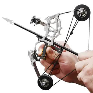 Mini Archery Bow Set Mini Compound Bow Mini Hunting Bow Metal Material Archery RH/LH for Hunting Shooting Practice Archery Fun Games