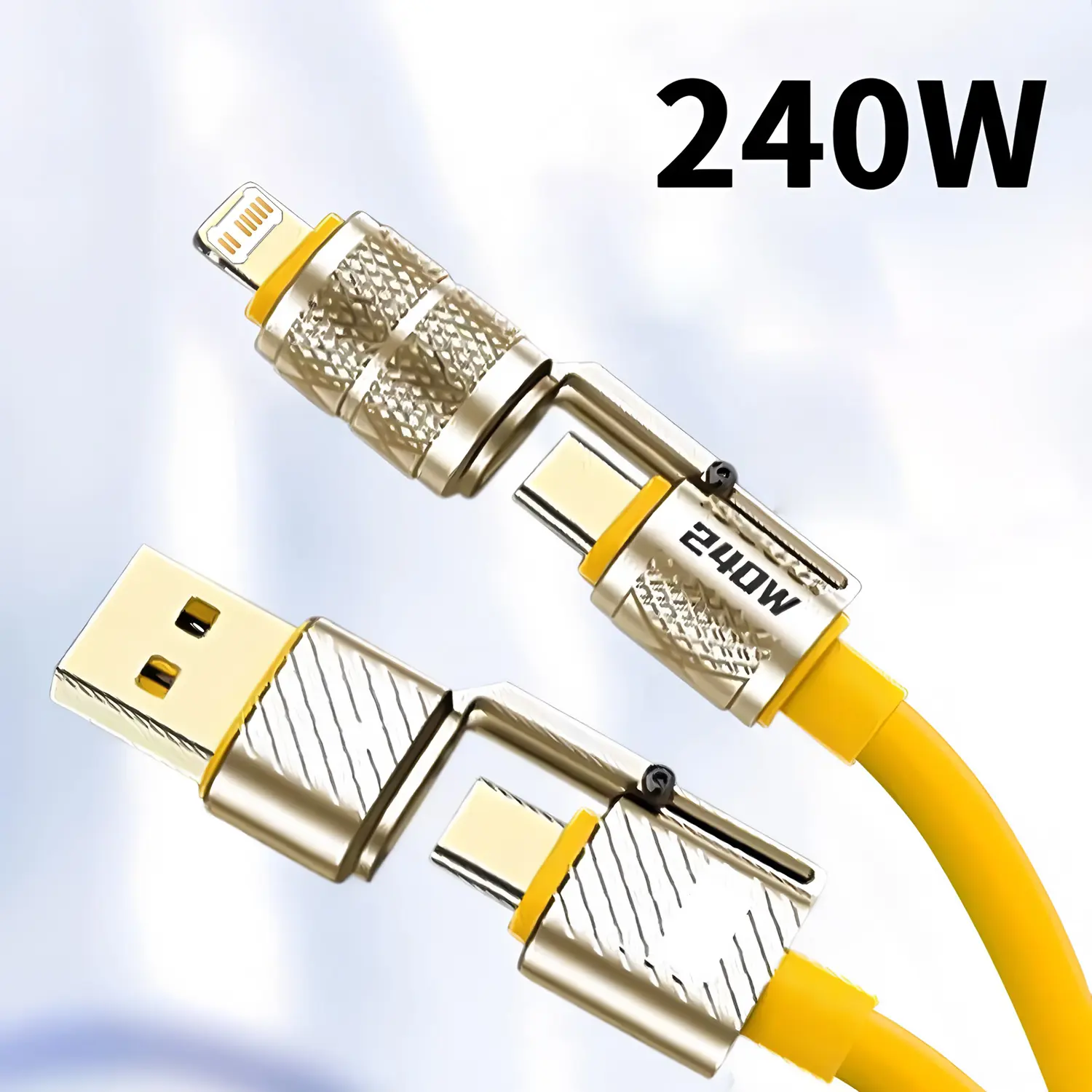 2pcs 240w Fast Charging Dual Charging Cable Set, Cord, Super Fast Charger, Type-C & iOS Multifunctional Multi-Device Charger, High-Speed USB PD Data Line for Smartphones, Durable Phone Accessories, Electronic