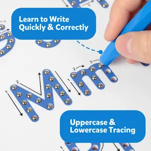 Coogam Magnetic Letters Practice Board, Magnet Tracing ABC Alphabet Board Learning to Write Uppercase and Lowercase Letters Educational Toys Fine Exercise Gift Suitable for 3-4-5 Years Old Boys and Girls