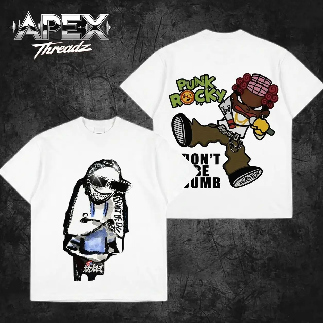 [AT] Rocky - Don't Be Dumb 2026 V4 Merch For Asap Mob Fans High-quality Cotton T-Shirt, Rakim Mayers Fan Shirt Hip-Hop Shirt, Don't Be Dumb Tour Merch, Gift For Flacko Rap Fan Graphic Tee. DNB