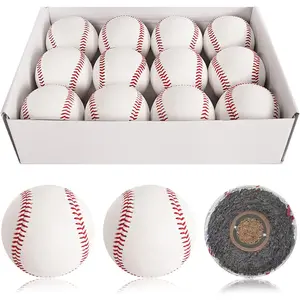 6/12 Pack Standard Size Adult Baseballs Unmarked & Leather Covered  Ball Practice Baseball for