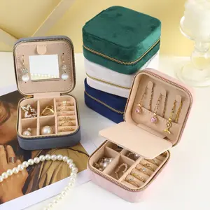 Jewelry Box, Mini Square Shape Jewelry Box, Portable Travel Necklace, finger Rings, Earrings Box