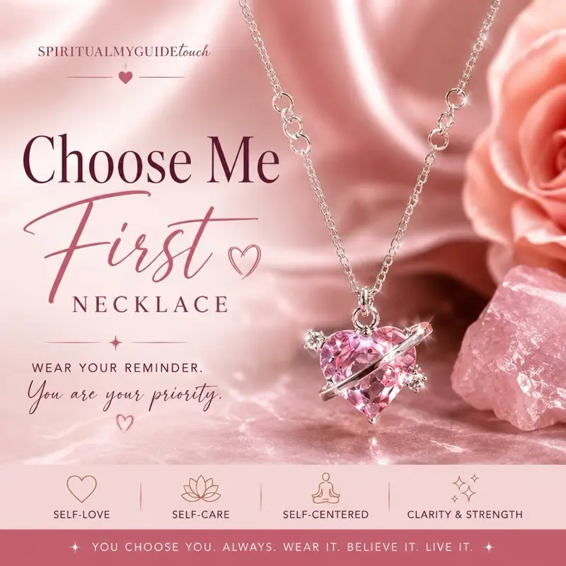 Choose Me First Necklace | Pink Heart Self-Love Necklace
