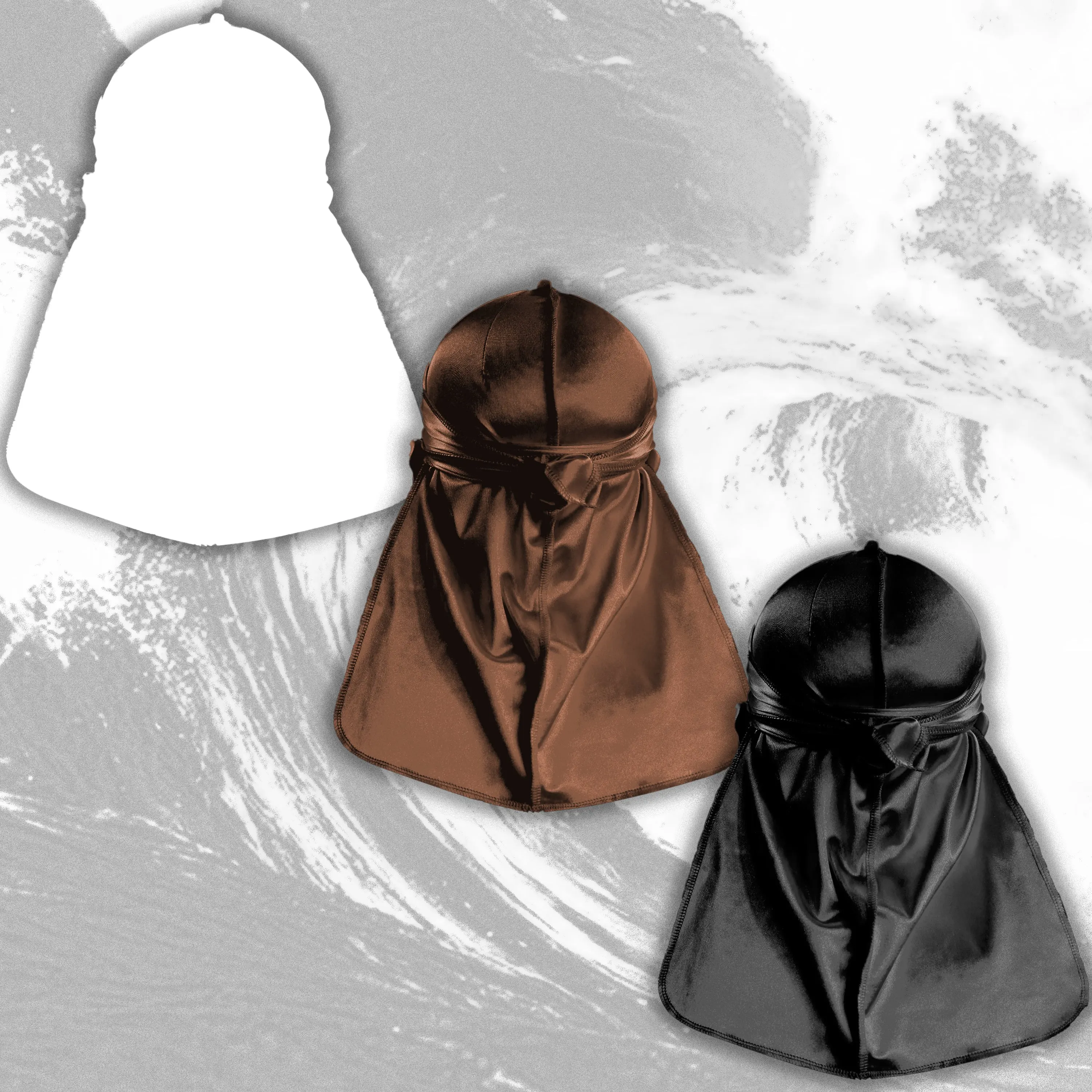 Premium Silk Durag Bundle Coffee Brown